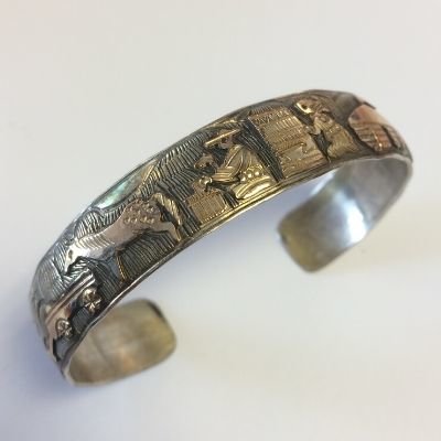 12K Gold & Sterling Silver Storyteller Bracelet